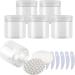 travel pots for cream small pots with lids Pack of 6   100ml Blue Plastic Cream Jars Cosmetic Pots with Clear Lids Containers for Toiletries (Color : Transparent Size : 200ml) 200ml Transparent