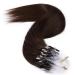 Rich Choices Microring Extensions real hair 1g 50 strands loop extensions real hair smooth 50g remy real hair hair extension 55cm #4 chocolate brown 55 cm (1 g) #4 chocolate brown