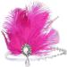 GENBREE 1920s Flapper Headpiece - Rose Red Feather Rhinestone Gatsby Headband for Women - Buy Online on GoSupps.com