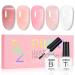 AILLSA Nude Gel Polish Set Pink Milky White Jelly Gel Nail Polish with Base and Top Coat Neutral Sheer Colors Translucent Gel Polish for French Manicure Soak Off U V Gel Starter Kit DIY at Home Crystal Castles