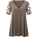Shop Trendy Genetic Women's Tops: V/O Cutout Floral Sleeve T-Shirts Summer Tunic Plus Sizes in White Black & Red | International Shipping Available - Buy Online on GoSupps.com