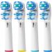 Oral-B Compatible Double Clean Replacement Toothbrush Heads - Fits Oralb Braun Electric Toothbrushes - Compatible with Oral B Pro, Sonic, Vitality - Pack of 4 - Buy Online on GoSupps.com
