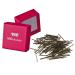 HAARallerliebst hair clips bobby pins (100 pieces | gold | 5 cm) including box for storage (box colour: pink)