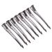 24pcs 3.5 Inches Duck Billed Hair Clips Silver Hair Clips with Holes Metal Alligator Hair Clips for Hair Extensions Duckbill Clips