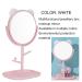 Cat Ear Makeup Mirror with Adjustable Stand - Pink | Vanity Mirror with Jewelry Storage for Home & Salon - Buy Online on GoSupps.com