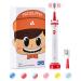 Sonic Electric Toothbrush for Kids Rechargeable Electric Toothbrushes, 3 Modes with Timer Cartoon Design Toddler Kid Electric Toothbrushes for Boy, Wireless USB Fast Charging, 2 Brush Heads, White Red White