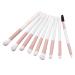 Shop 5 in 1 Pink Makeup Brush Set - Mini Cosmetic Brushes Kit for Travel & Daily Use - Portable Multifunctional with Dust Cover - Buy Online on GoSupps.com