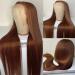 ZLIKE Brown Straight Hair 13x4 HD Lace Front Wigs Human Hair Pre Plucked Hairline with Baby Hair Glueless Lace Frontal Wigs Brazilian Virgin Straight Human Hair Wigs For Women 28inch 28 Inch 13x4 Lace Frontal Wig Brown C...