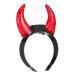 Abaodam 1pc Demon Horn Headband Animal Head Bands Red Horn Headband Halloween Headband for Women Glowing Devil Headpiece Interesting Costume Headdress Prop Luminous Hairband Party Hairband