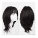 BGHJUE Women s Wig Long Straight Layers Black Synthetic Hair Wigs For Women 32cmBlack