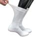 M Magic Sport Light Compression Diabetic Crew Socks Unisex Loose Fitting Seamless Non-Binding Cushion Medium White