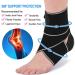 Beister Adjustable Compression Ankle Brace Elastic Foot Support Wrap Sprains Foot Brace for Sports Protect Arthritis Plantar Fasciitis Achilles Tendonitis Grey 1 Pair (Pack of 1) - Buy Online on GoSupps.com