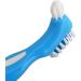 Denture Brush Set - Blue & White, Easy Grip Handle, Double Bristle Head (Pack of 2) - Buy Online on GoSupps.com