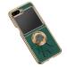 Tivenfezk nadoli for samsung galaxy z flip 5 astronaut hidden stand shell caricature ultra thin coating galvanized 360 ring stand soft silicone scratch -resistant cell phone case protective cover samsung galaxy z flip 5 green