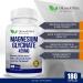 Premium Magnesium Glycinate 425mg - 180 Vegan Capsules | Stress Relief, Sleep Aid, Muscle Cramp Support & Heart Health Benefits - Buy Online on GoSupps.com