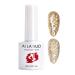 Glitter Gel Nail Polish 8ML Gold Glitter Gel Nail Polish Soak Off UV Gel Shimmering Gold Glitter Nail Polish DIY Nail Art Starter Manicure Nail Varnish for Women