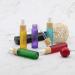 Rowiz 10PCS 10ml Color Glass Dropper Bottles Perfume Aromatherapy Cosmetic Container Essential Oils Sample Bottles with Pure Dropper Sample Tubes&Wood Color Screw Cap 10 Colors - Buy Online on GoSupps.com