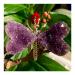 ROUPWKWO Amethyst Stone 30G Natural Amethyst Crystal Cluster Butterfly Fairy Specimen Decoratio