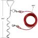 Artilife 30FT Dog Stakes Dog Leash Ground Anchor Tie Out Cable and 16.5" Anti Rust Stake for Small to Medium Dog Up to 100Lbs in Weight in Outdoor Yard and Camping - Buy Online on GoSupps.com