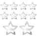 Wllhyf 10 pieces of metal-star hair clips with snap lock silver-colored cute little hair clips hollowed-out star hair needle for children girls and women beautiful star head cover