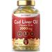 Cod Liver Oil Capsules High Strength | 2000mg | 360 Count | with Omega 3 Vitamin D and A | with 180mg of DHA and 130mg of EPA | by Horbaach