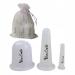 Silicone massage buttons face and body Chinese bubbles cup set 3 pieces various sizes white