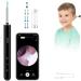 QDCFY ear wax removal set camera 3.5 mm inner lens ear cleaning photo WLAN with 6 LED lights for ear waxing tools for adults/children/babies (black) black
