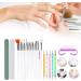 Nail Art Brushes Set Nail Art Painting Brush Dotting Pen Nail File Rhinestones Dust Brush Manicure Tool Set Nail Art with Nail Liner Brush Nail Dotting Pens - Buy Online on GoSupps.com
