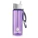 SurviMate 0.01m Ultra-Filtration Filtered Water Bottle, Portable Water Filter Bottle with 4-Stage Filtration for Survival, Camping, Hiking, Backpacking, Drinking, Emergency 22 oz Purple