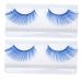 Abaodam 2 Pairs Blue Long Eyelashes Reusable Eyes Lashes Halloween Cosplay Eyelashes Exaggerative Fake Eyelashes False Eyelashes Party Eyelashes Girl Clothes Paper Cut Miss Manual