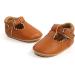 Baby Anti-Slip First Walking Shoes | Soft Sole Toddler Sneakers for Boys and Girls | Infant PU Leather Prewalkers with Sock | 6-12 Months Brown - Buy Online on GoSupps.com