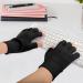 Moisturizing Gel Gloves for Dry Hands - Fingerless Spa Gloves for Eczema & Cracked Skin Care - Unisex Healing Repair (Black - Buy Online on GoSupps.com
