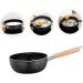 ABOOFAN 2pcs Maifan Stone Noodles Pan Iron Frying Pan Small Soup Pot Wok for Induction Cooktop Non Stick Frying Pan Cooking Pan with Lid Cooker Pan Wood Noodle Pot Wooden Handle - Buy Online on GoSupps.com