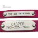 Personalized Rivet-On Pet ID Tag | Custom Engraved Dog & Cat Collar Name Tag 60mm x 18mm | Stainless Steel or Brass - Buy Online on GoSupps.com