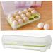 2pcs 10 Eggs Egg Organizer Fridge Egg Drawer for Refrigerator Egg Holder Container Camping re-usable Green 24.5*10.5*7cm - Buy Online on GoSupps.com