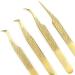 Aspire Beauty 4pc Precision Volume And Straight Eyelash Extension Tweezer Set With Diamond Grip- Made By Japanese Stainless Add To Your Lash Kit(gold) Gold3 - Buy Online on GoSupps.com