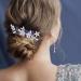 Iyou Crystal Wedding Hair Comb - Blue Rhinestone Bridal Jewelry for Bride & Bridesmaids | Floral Headdress Accessory - Buy Online on GoSupps.com