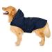 Cellar dog rain coat with hood & collar hole & secure reflective strip ultra -light breathable 100% waterproof rain jacket for medium -sized to large dogs blue 5xl 5xl blue
