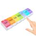 Push Button (7-Day) Pill Case Medicine Planner Vitamin Organizer 1 Times a Day Large Compartments Arthritis Friendly(1 Times)
