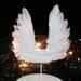 5 Pcs Angel Wing Cake Toppers White Feather Cupcake Topper Happy Birthday Party Cake Decor Baby Shower Cupcake Toppers Anniversary Wedding Cake Decorations - Buy Online on GoSupps.com