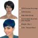 QUEEN VIRGIN REMY Pixie Cut Wig | Short Human Hair Wigs for Black Women with Bangs | 8 Inch Natural Black | Daily Wear Style - Buy Online on GoSupps.com