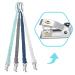 4 Pack BPA-Free Pacifier Clips for Boys & Girls | Braided Cotton Clips in Gray White Dark Blue & Light Green | Baby Essentials - Buy Online on GoSupps.com