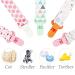 Fenfang Baby Pacifier Chain Set - 5 Fabric Bands & Silicone Rings - Pink Pacifier Clips for Girls - Buy Online on GoSupps.com