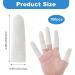 100PCS White Cotton Finger Cots - Breathable Finger Protectors for Wound Care Gardening & Fitness | Elastic Fingertip Gloves - Buy Online on GoSupps.com
