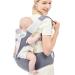 Bebamour Baby Carrier - Front and Back Carry, Newborn to Toddler, Hip Carrier, Head Hood, Waist Extender, Teething Pads - Mesh Grey - Buy Online on GoSupps.com