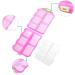 Zuihug Pink Travel Pill Organizer - Compact 10-Compartment Pill Box for Wallets - Portable Storage Solution - Buy Online on GoSupps.com