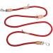 2m dog leash with 2 carabiners nylon double liners robust training lines drag line portable dogs duplicate linen adjustable practice lines permanent for small medium -sized and large dogs (red)