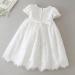 Leideur Baby Long Christening Gown White Baptism Dress 9-12 Months | Special Occasion Dress for Girls - Buy Online on GoSupps.com