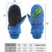XIAOHAWANG Kids Ski Gloves | Waterproof Dinosaur Mittens for Boys & Girls, Royal Blue - 4-8 Years - Buy Online on GoSupps.com