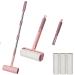 Extendable Long Lint Roller with Dust-Proof Cover Includes 3 Refills 180 Sheets for Furniture Clothes Floor Carpet Curtains (Pink:Full Scene Applicable Version)
